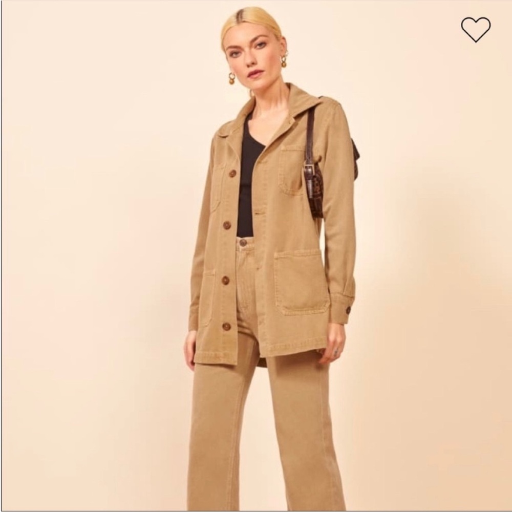 Reformation Organic Cotton Dylan Jacket in Wheat Small